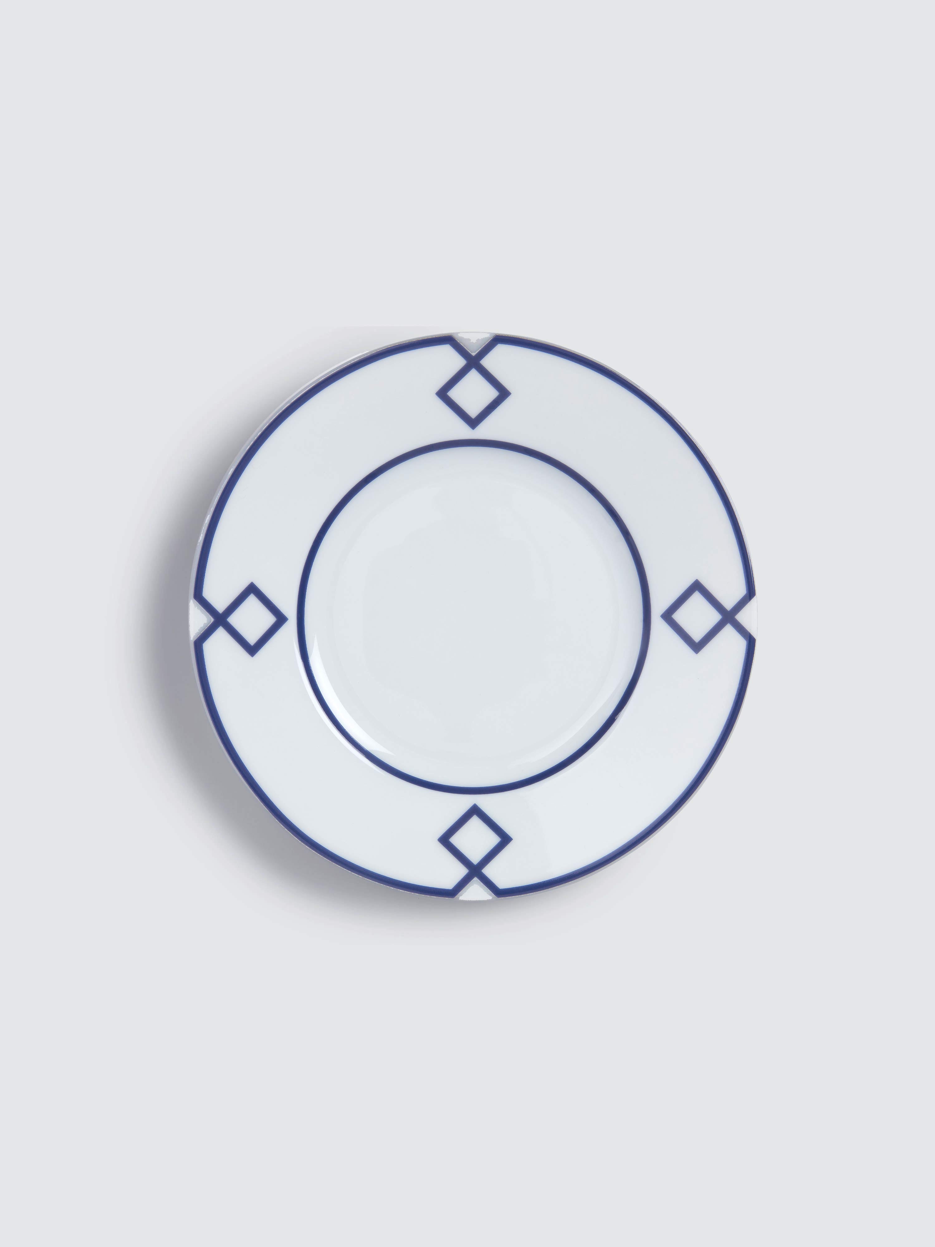 Naples Bread Plate White With Dark Navy Border Emilia Wickstead