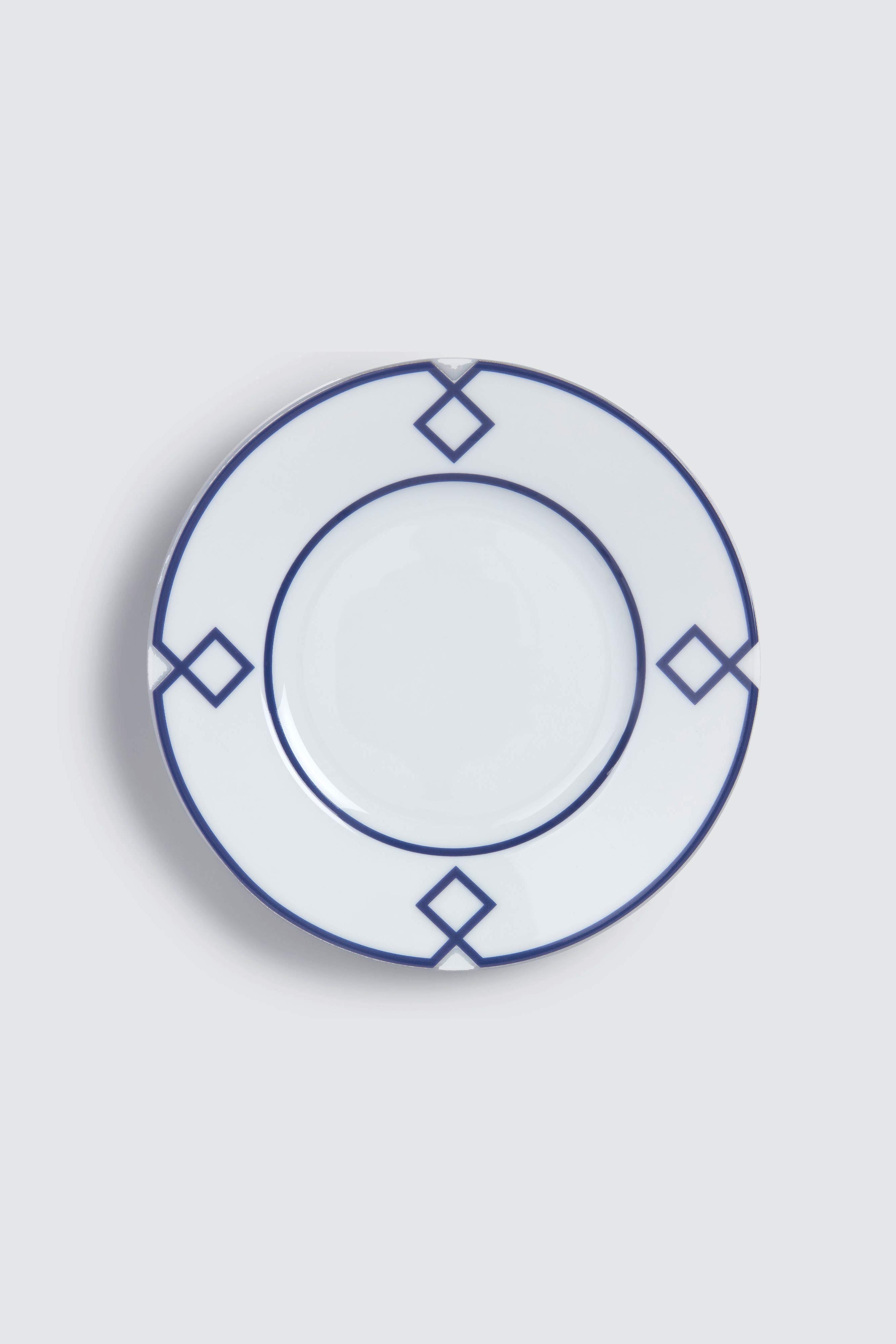 Naples Bread Plate Geometric Border