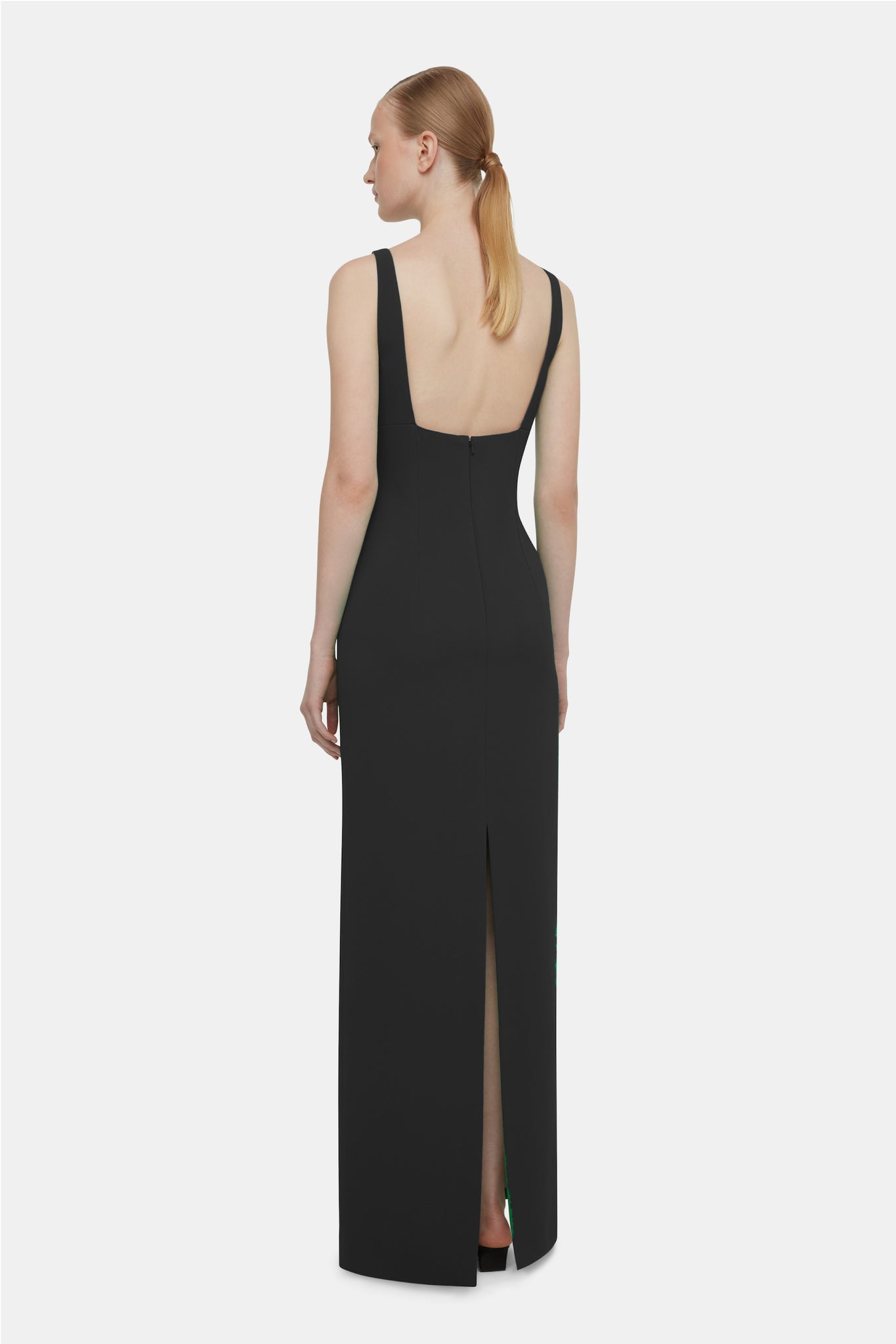 Micheline Bridesmaid Dress In Black Single Crepe | Emilia Wickstead Micheline Bridesmaid Dress In Black Single Crepe | Emilia Wickstead
