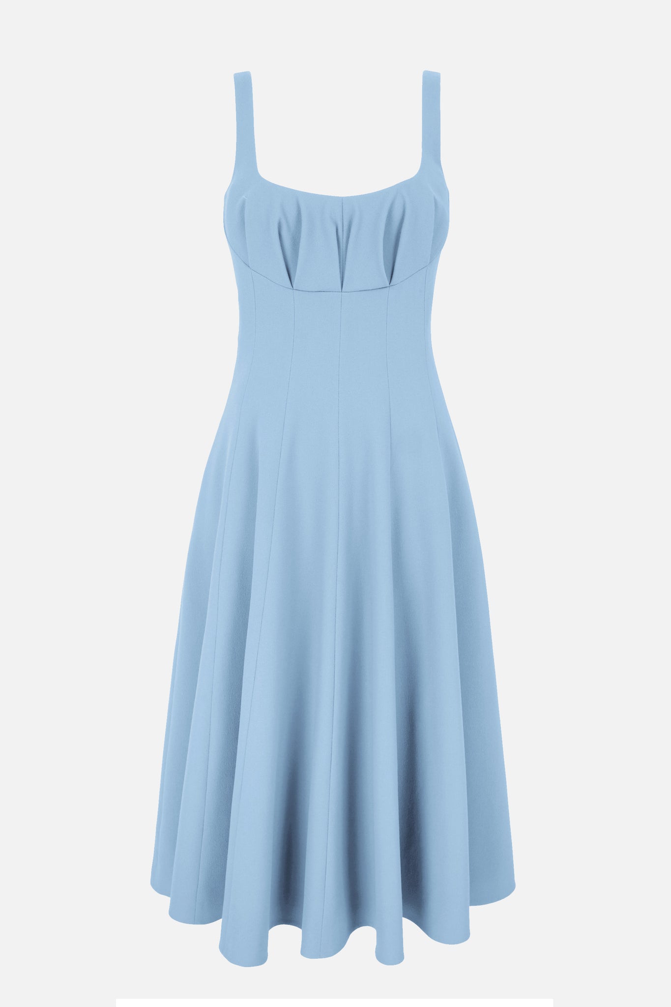 Collins Dress In Sky Blue Single Wool Crepe | Emilia Wickstead