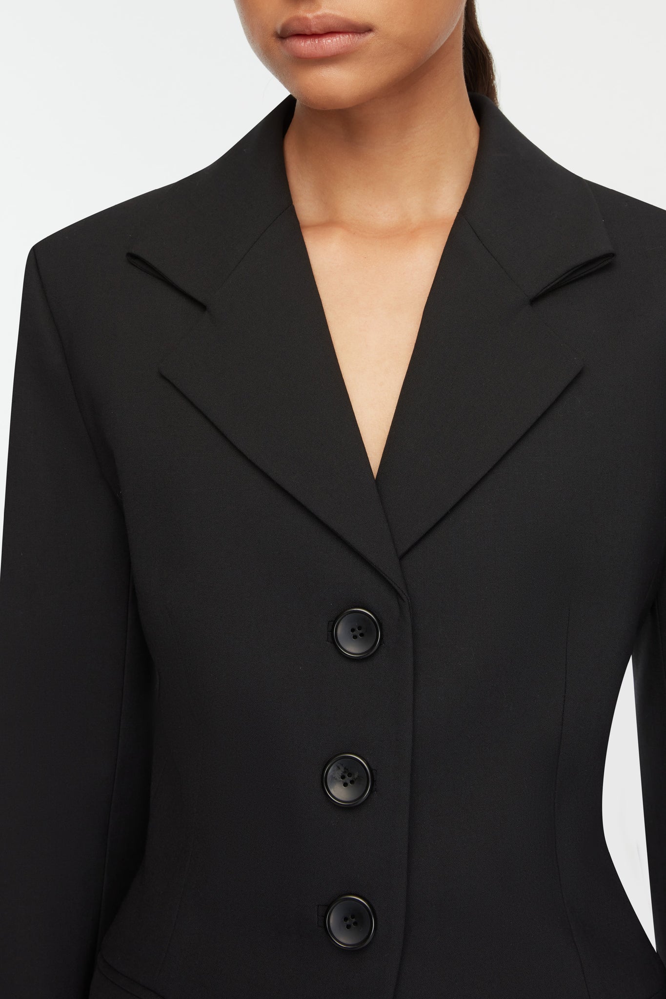 Bayamo Jacket In Black Summer Wool. -Emilia Wickstead