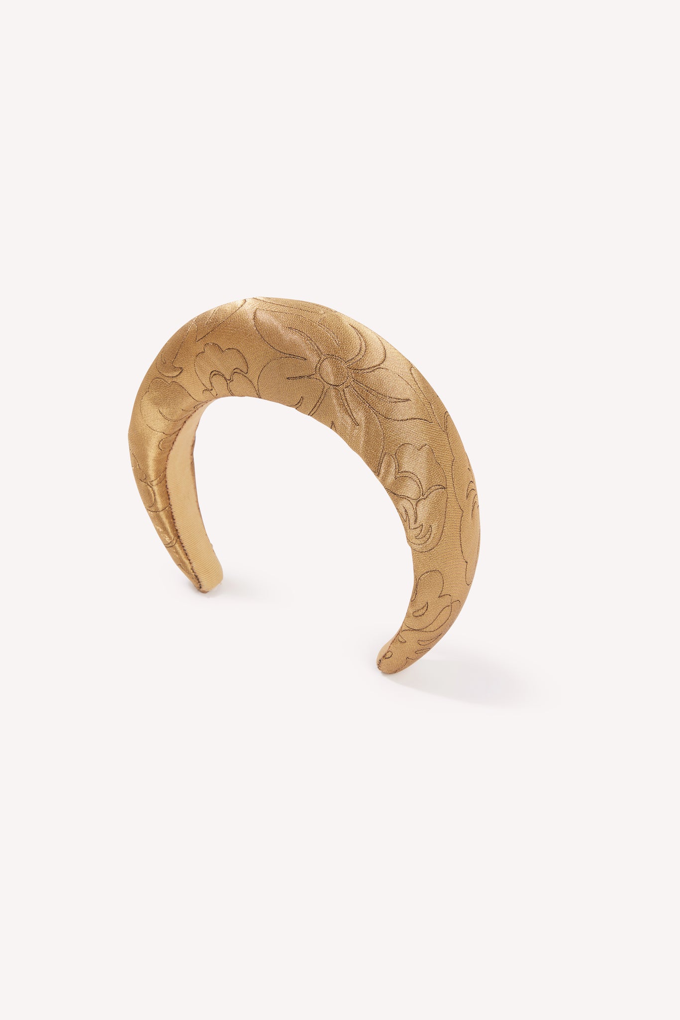 Charlotte Headband in Gold Lurex Metallic Jacquard | Emilia Wickstead