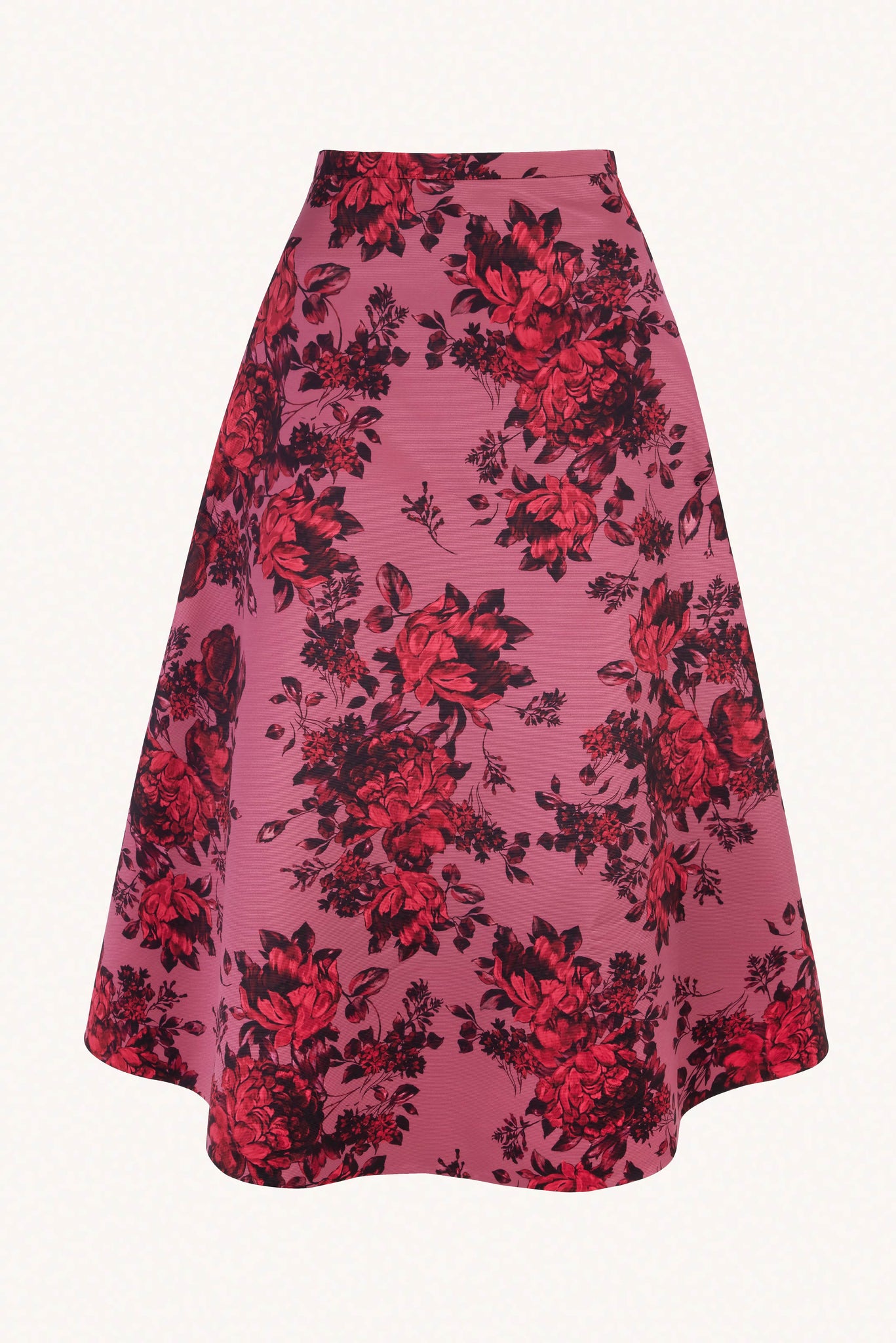 Hersilia Mauve Pink Festive Bouquet Taffeta Faille Skirt | Emilia Wickstead