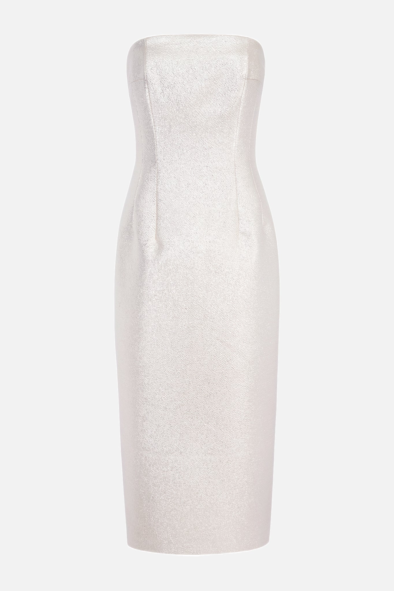 Leila Dress in Champagne Metallic Cloque Emilia Wickstead Leila Dress in Champagne Metallic Cloque Emilia Wickstead