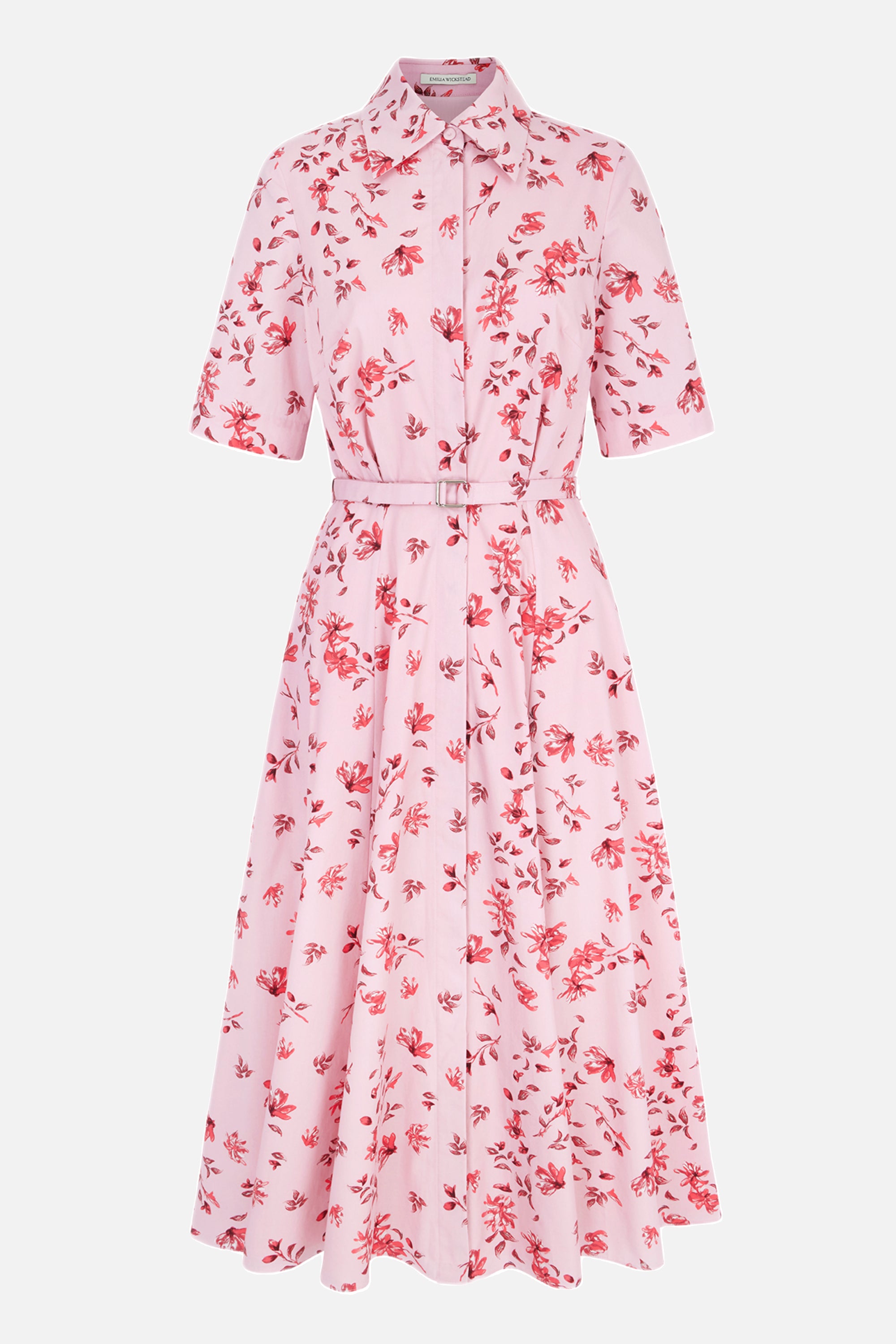 Rubie Dress in Scattered Daisies on Pink Cotton