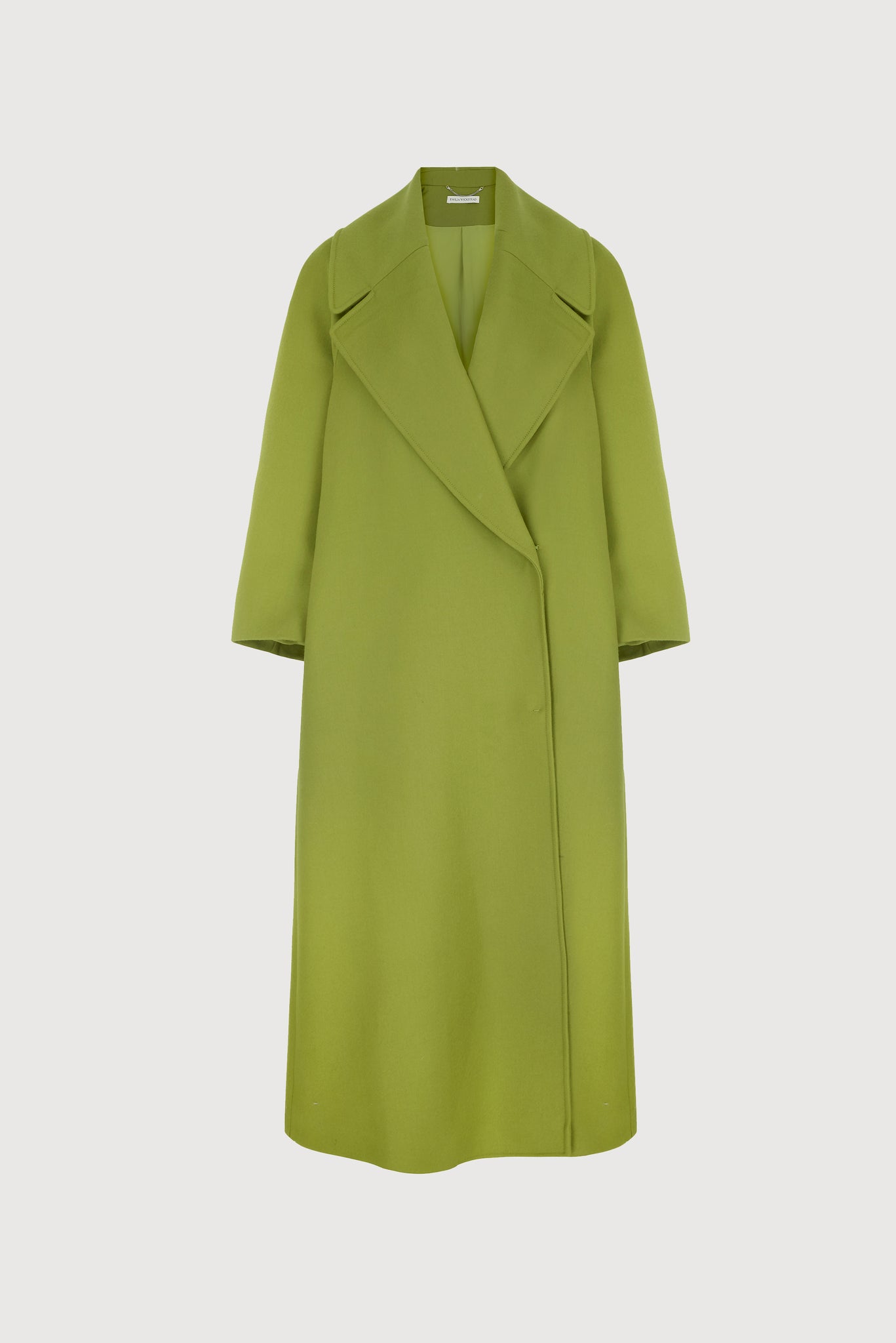 Lilabet Chartreuse Flanella Oversized Belted Coat | Emilia Wickstead