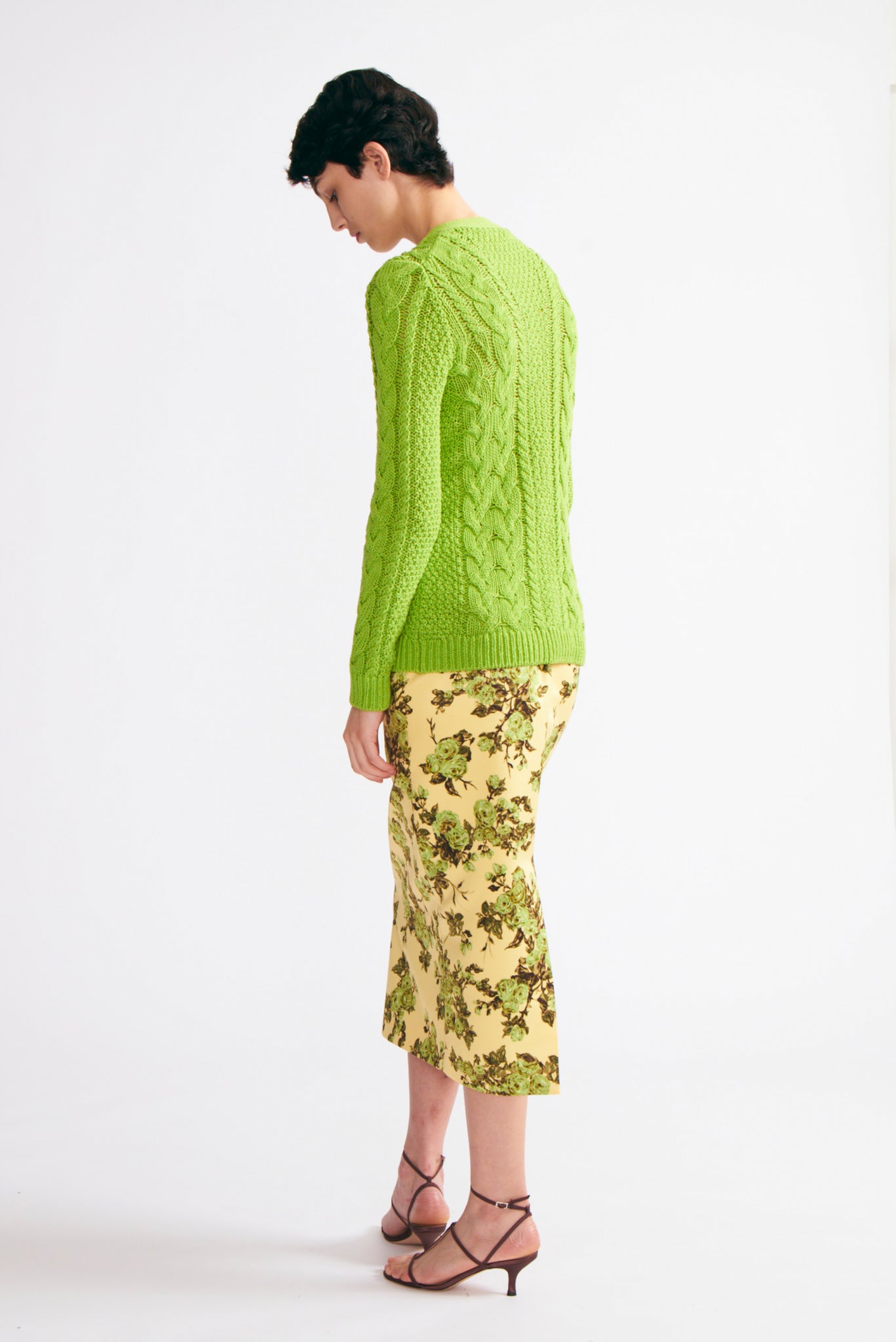 Elmer Knit Cardigan In Green | Emilia Wickstead