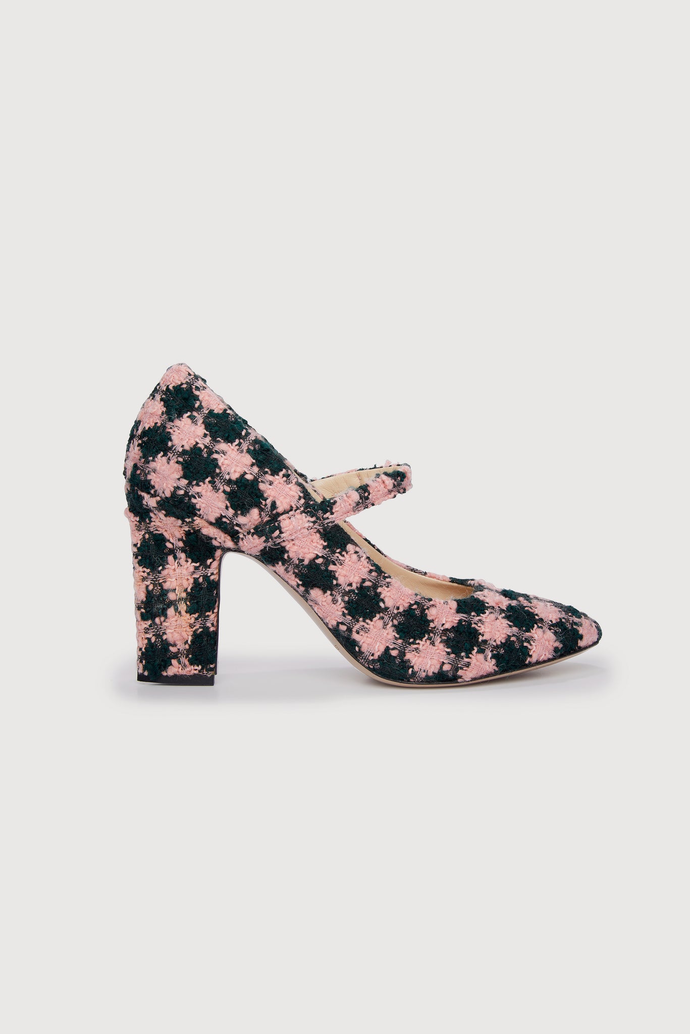  Orelia Pink & Green Tweed Mary-Jane Shoes | Emilia Wickstead