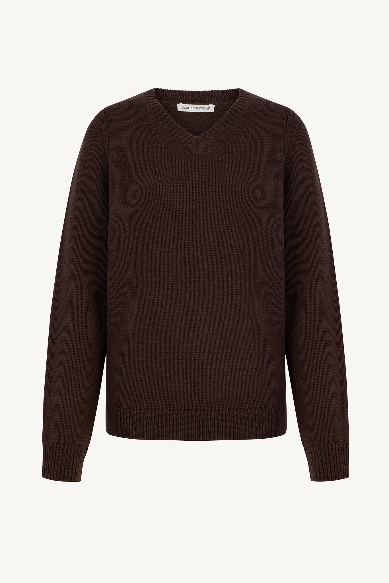 Pace Brown Knitted Jumper | Emilia Wickstead