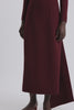 Derika off the shoulder Dress In Burgundy Double Crepe