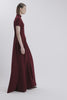 Malinda Floor Length Gown In Burgundy Double Crepe - Emilia Wickstead