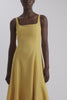 Neith Dress In Custard Yellow Double Crepe - Emilia Wickstead