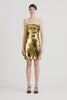 Lysa Gold Paillette Sequin Strapless Mini Dress | Emilia Wickstead