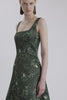 Shiloh Dress In Green Roses On Marble Print Taffeta Faille - Emilia Wickstead