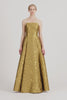 Alivia Dress in Gold Lurex Metallic Jacquard | Emilia Wickstead