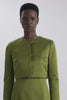 Haydee Jacket In Olive Green Doppio Satin - Emilia Wickstead