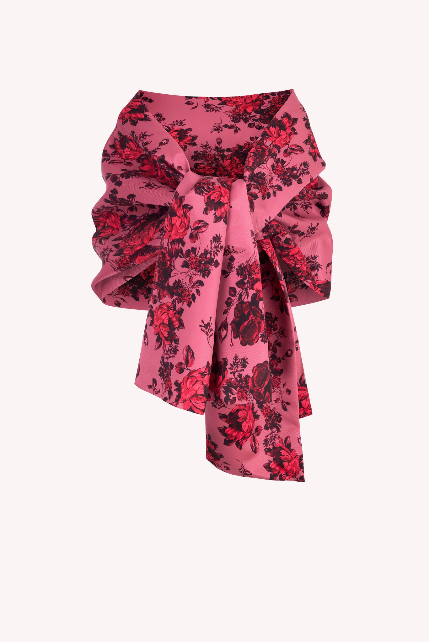 Rissa Mauve Pink Festive Bouquet Taffeta Faille Shawl | Emilia Wickstead