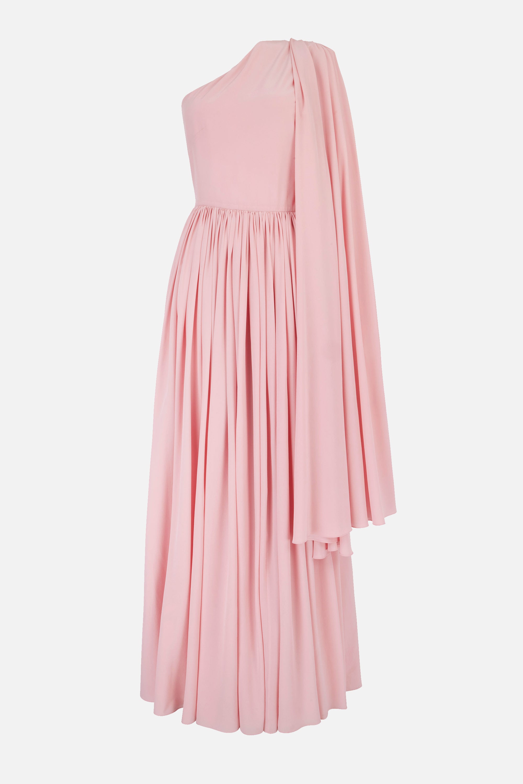 Rocco Dress In Soft Pink Silk Crepe De Chine