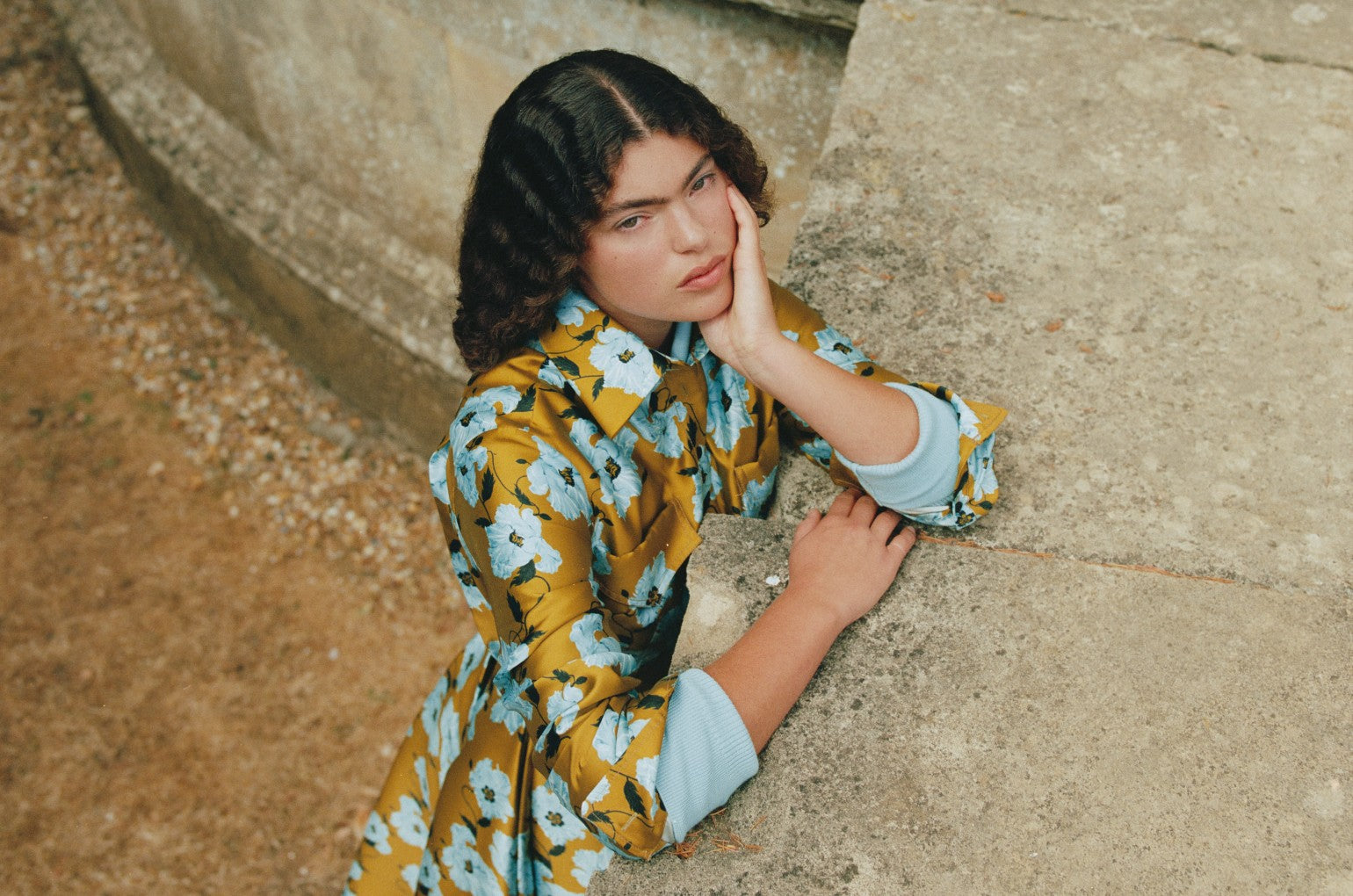 Tidus Dress In Olive Single Wool Crepe | Emilia Wickstead