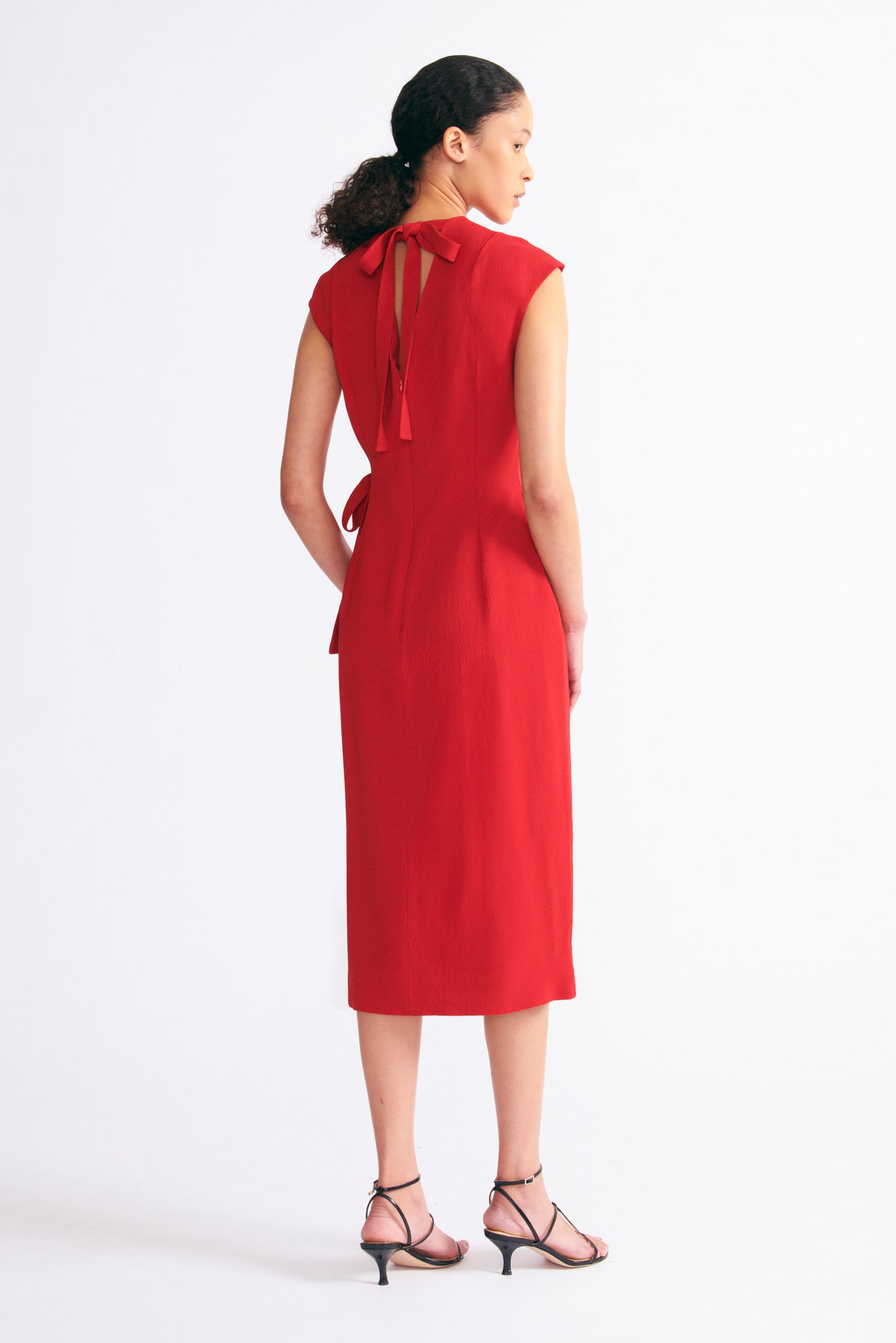 Sofiana Dress Bright Red Viscose Crepe | Emilia Wickstead