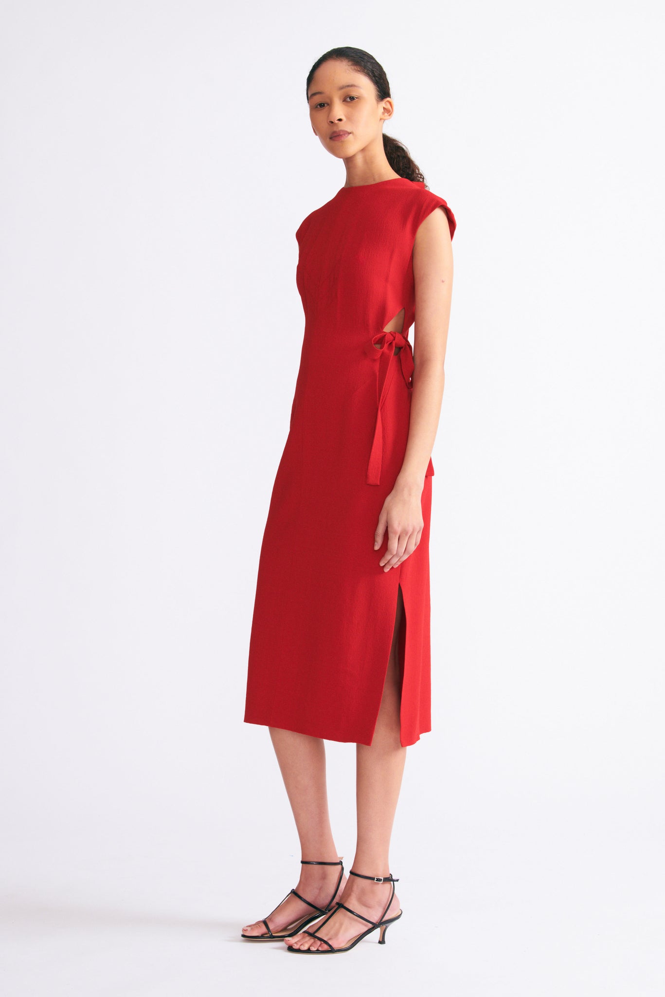 Sofiana Dress Bright Red Viscose Crepe | Emilia Wickstead