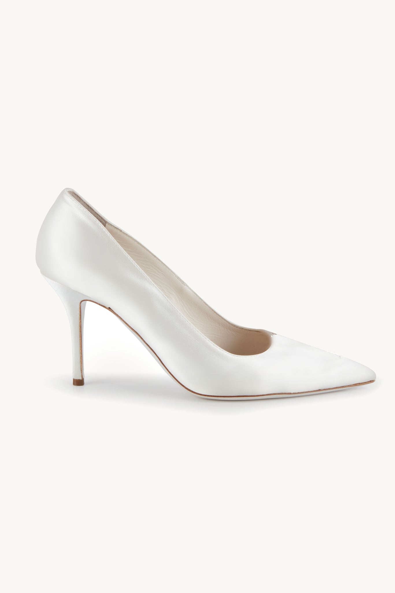 Sophia Shoe In Ivory Satin | Emilia Wickstead