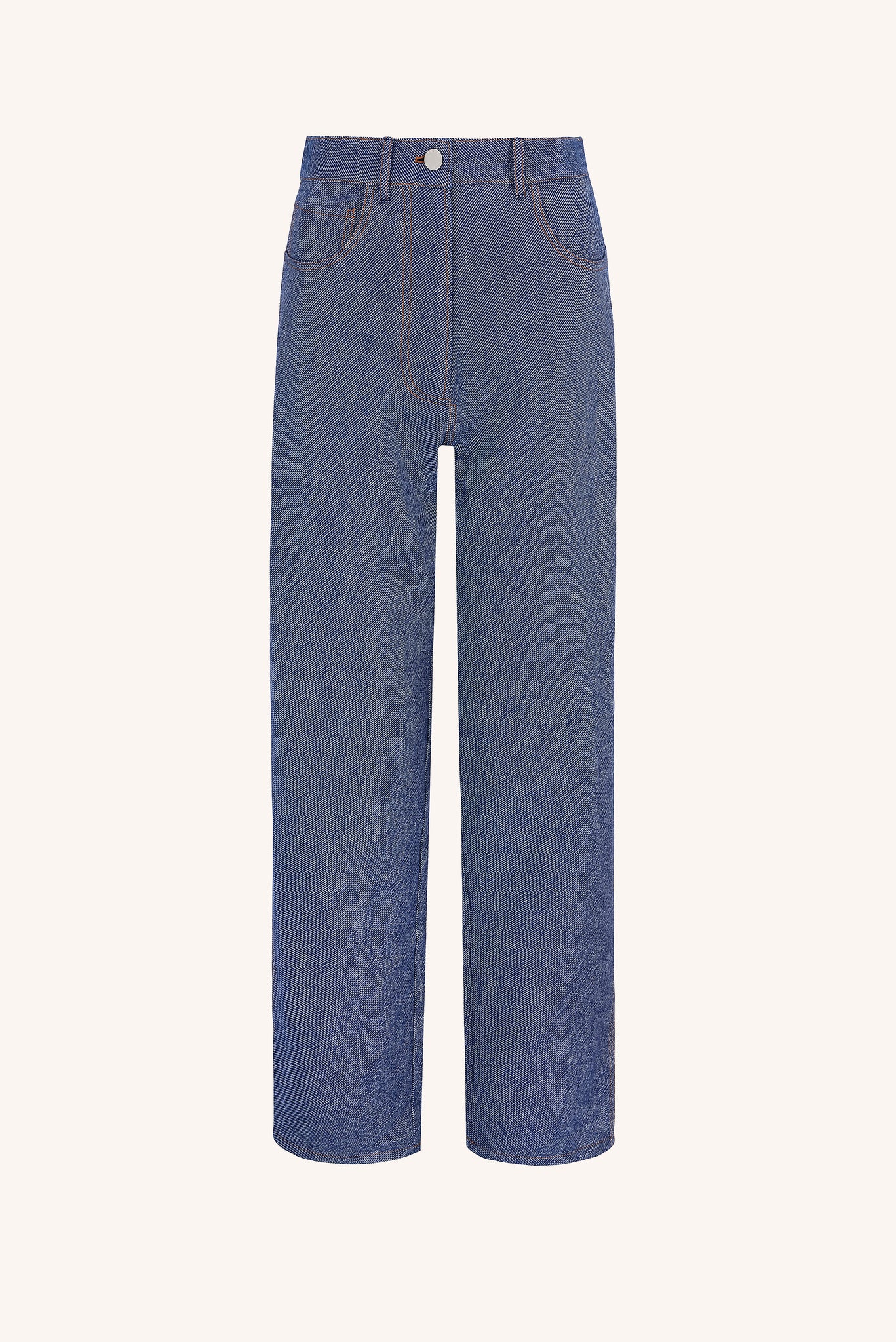 Ziggy Jeans In Indigo Linen Denim | Emilia Wickstead