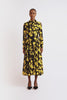 Blakley Dress | Black and Lemon Floral Printed Fit-and-Flare Shirt Dress | Emilia Wickstead