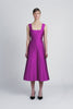 Petra Dress | Purple Square neck Dress in Fuchsia Verano| Emilia Wickstead