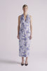 Hailey Dress | Blue Hydrangeas Floral Print Fitted Dress | Emilia Wickstead
