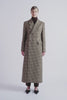 Maddy Coat | Camel Houndstooth Double Breasted Merino Wool Coat | Emilia Wickstead