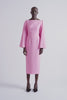 Switzy Dress | Pink Cape Sleeve Tailored Dress | Emilia Wickstead
