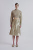 Davina Skirt | Gold Sequin A-Line Skirt | Emilia Wickstead