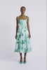 Adele Dress | Green Floral Printed Fit-and-Flare Midi Dress | Emilia Wickstead