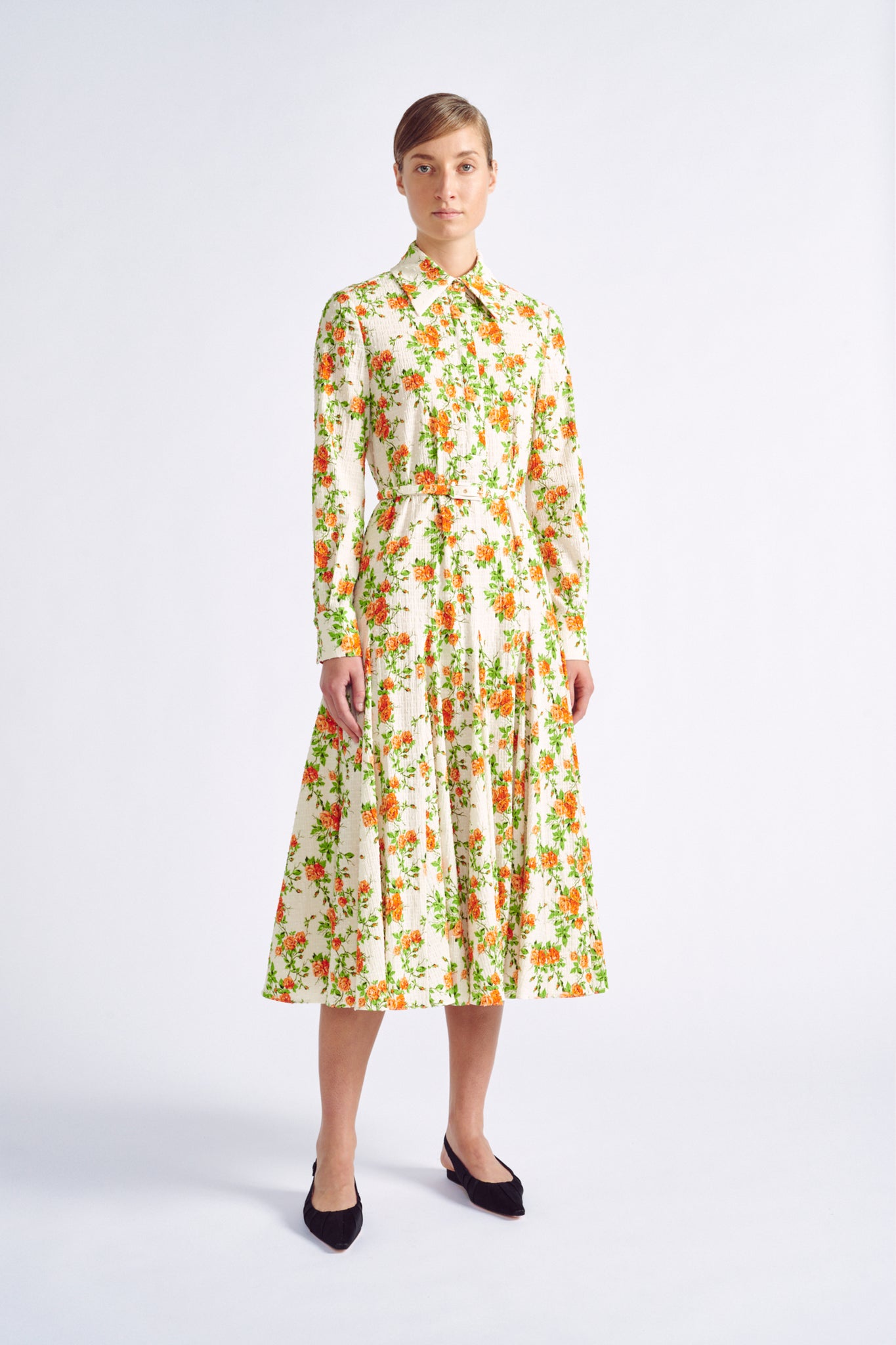 Marion Dress | Floral Shirt Dress in Bibiano Cotton | Emilia Wickstead