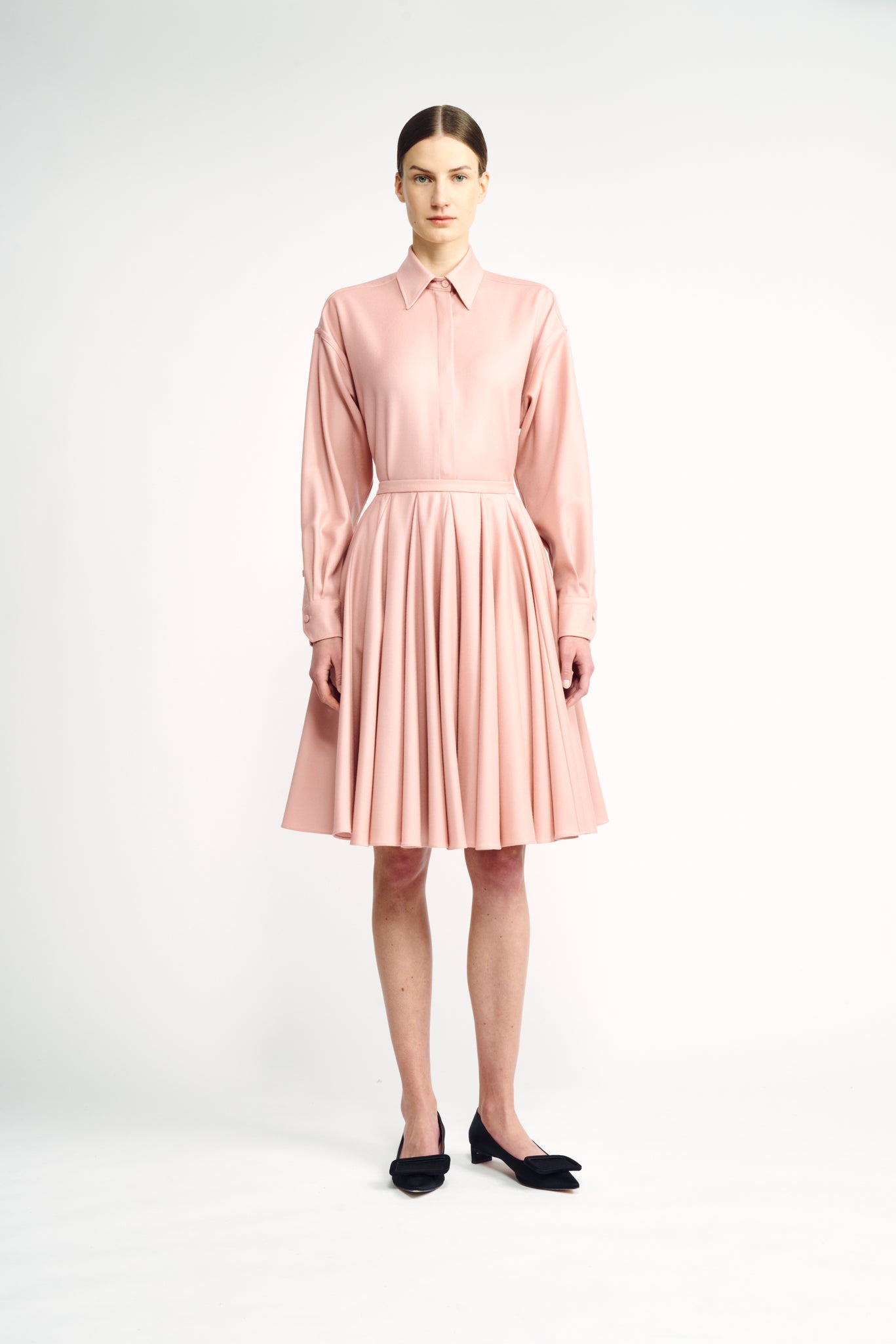 Audre Top | Pink Flanella Oversized Shirt | Emilia Wickstead