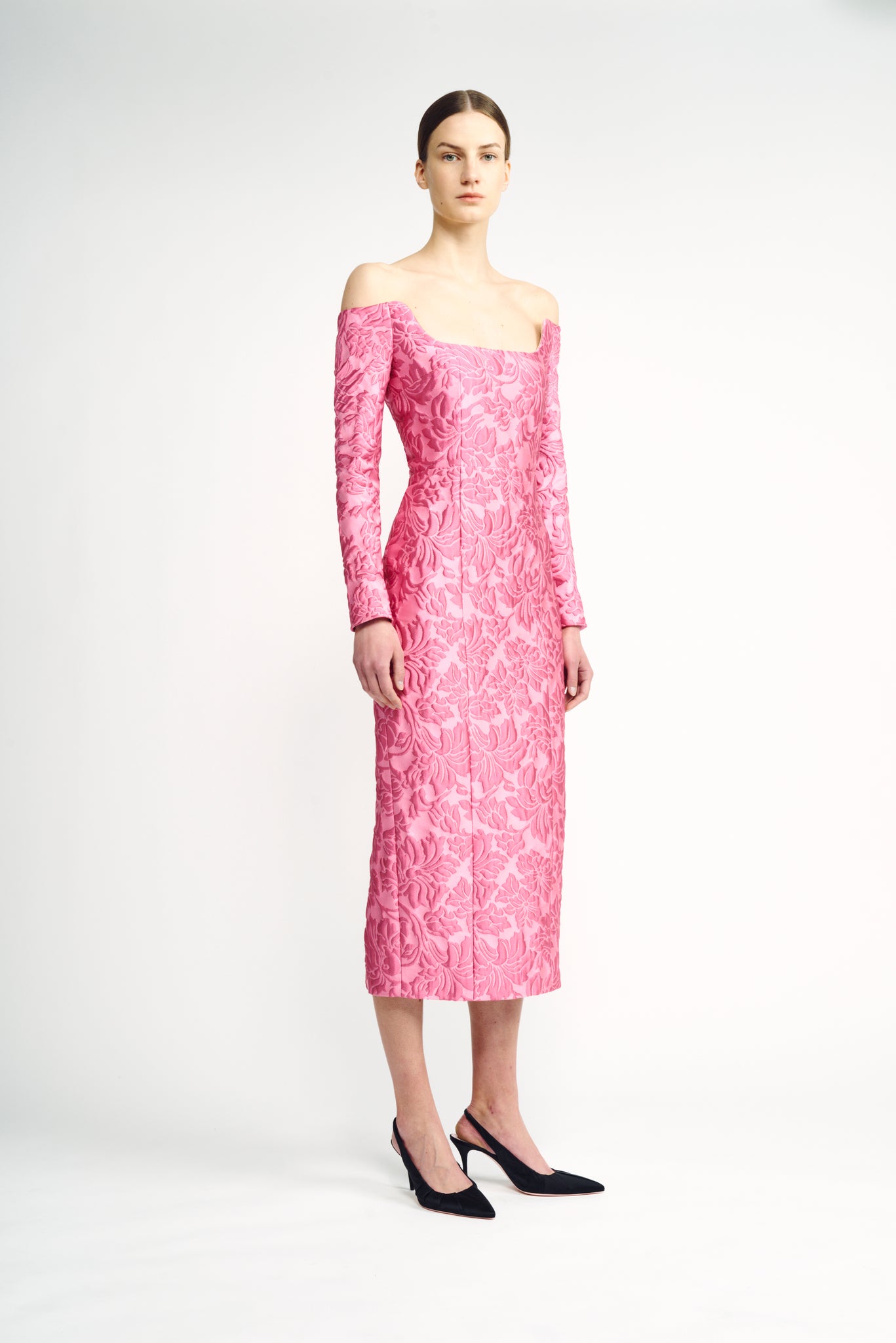 emilia wickstead off the shoulder dress Emilia Wickstead, Birch off-the-shoulder cloqu midi dress Wedding Dress Save 41%