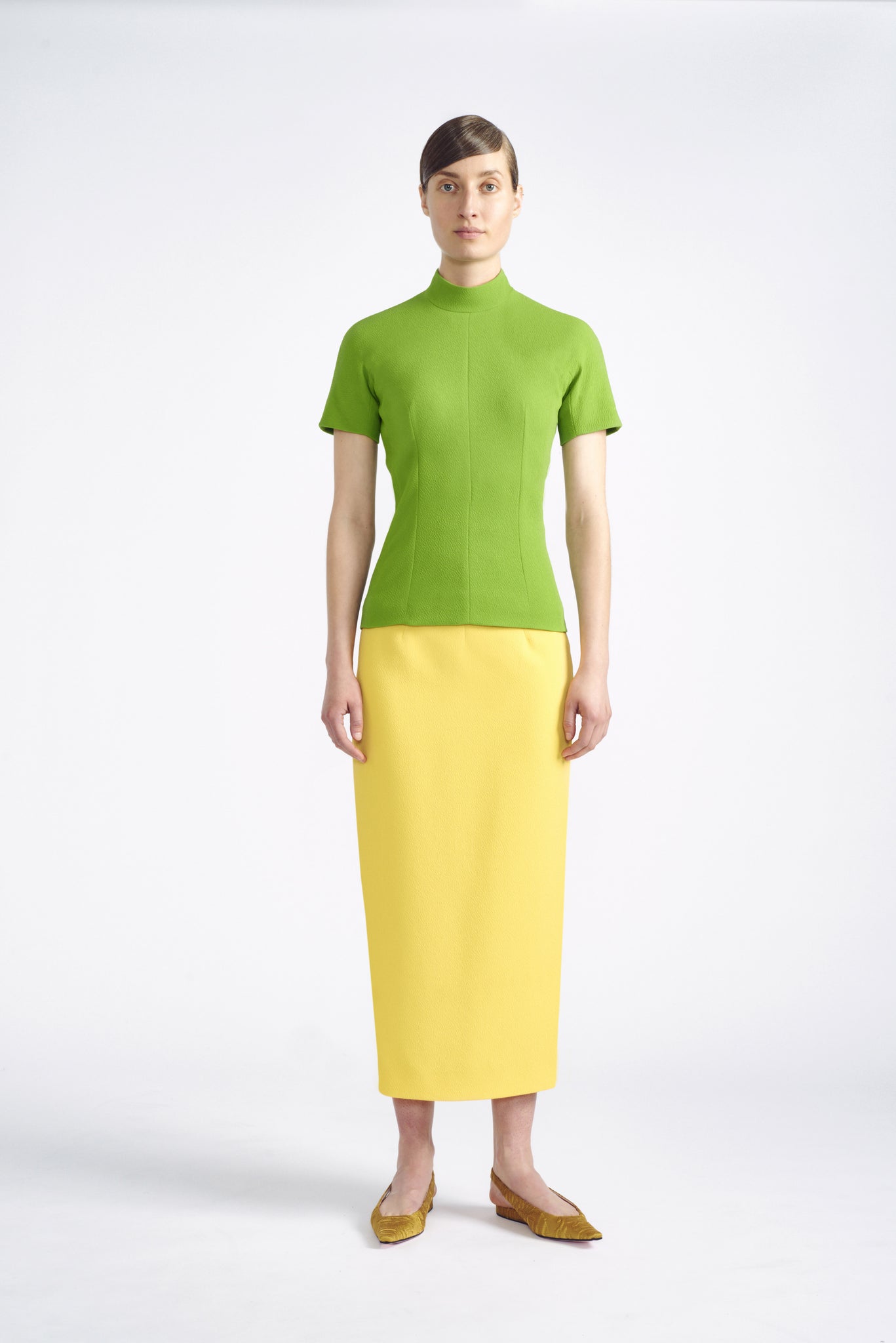Lorelei Skirt | Yellow Crepe Pencil Skirt  | Emilia Wickstead