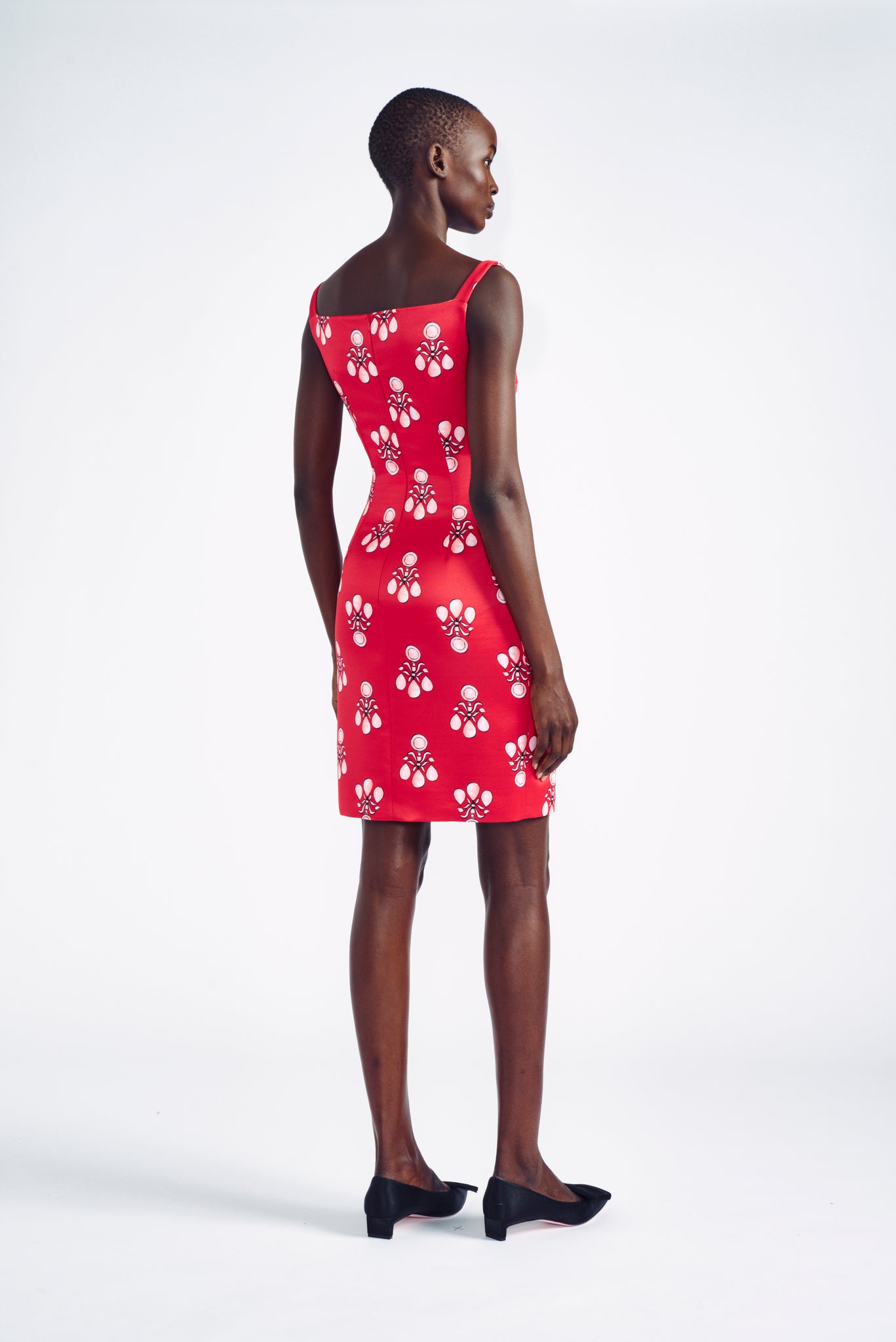 Elena Dress | Red Jewel Print Mini Dress | Emilia Wickstead