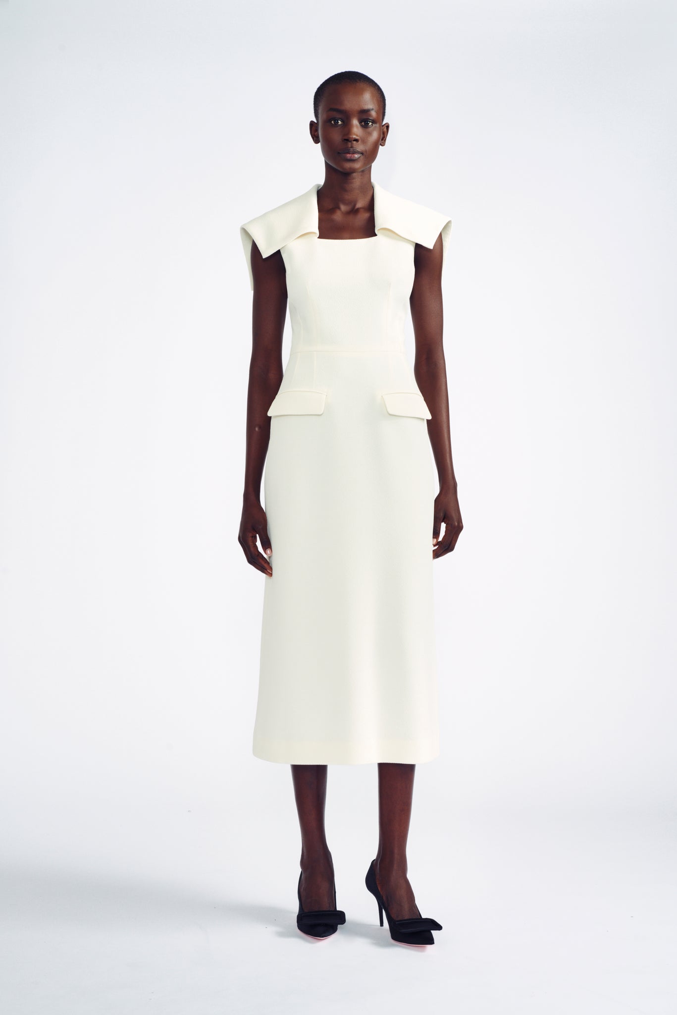Gwyn Dress | Ivory Pencil Dress | Emilia Wickstead