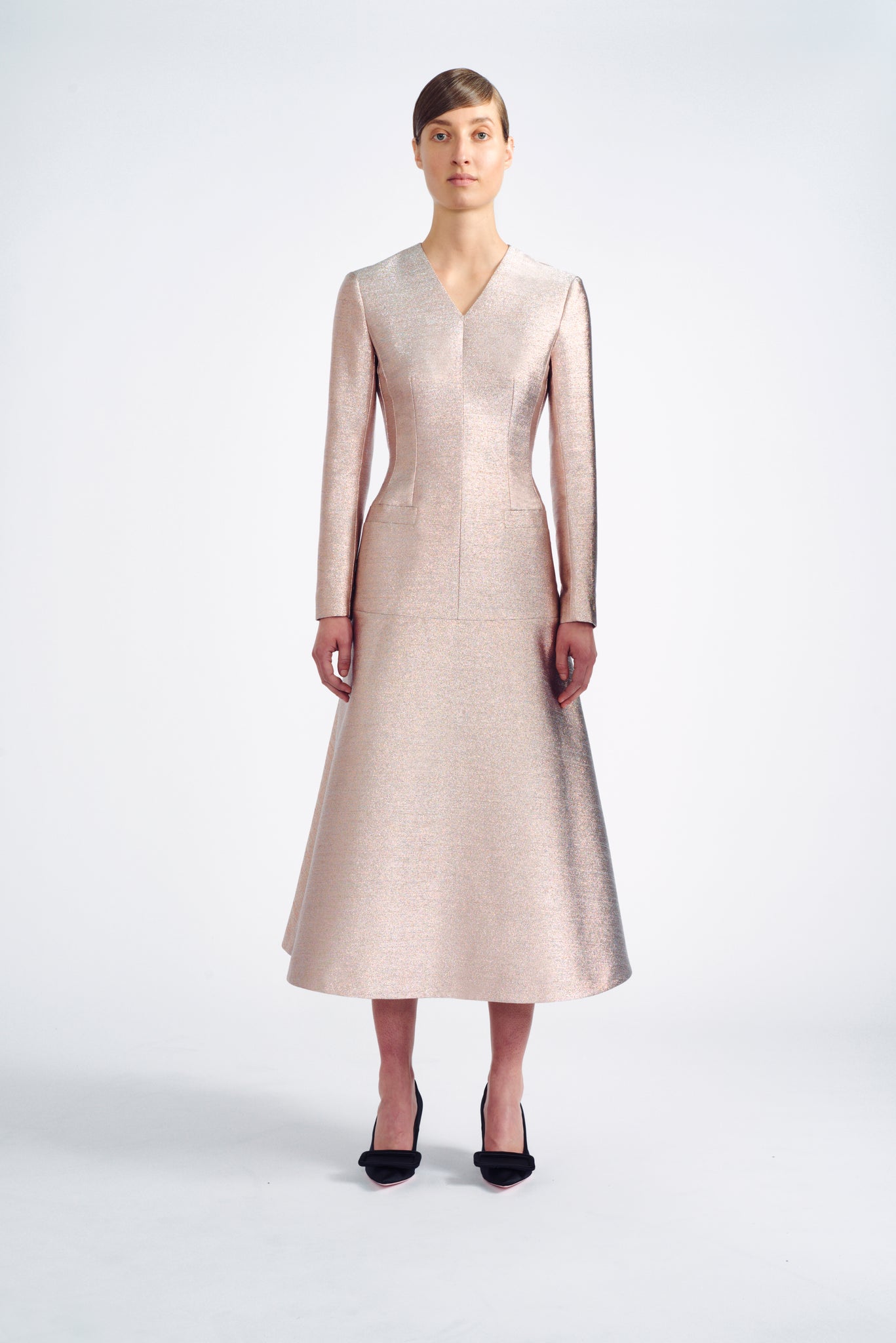 Peony Dress| 338-Metallic Weave Multi Metallic | Emilia Wickstead