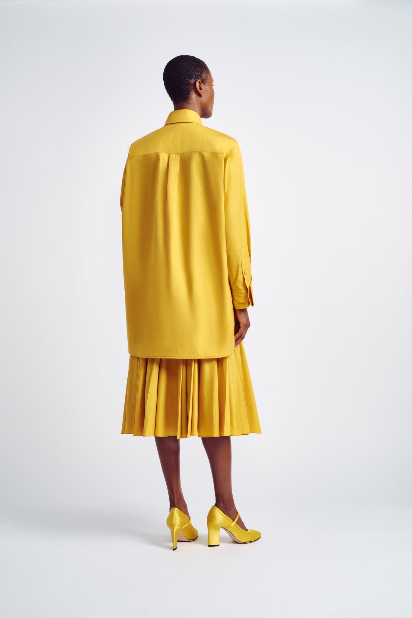 Bexley Shirt | Oversized Mustard Yellow Cotton Shirt | Emilia Wickstead