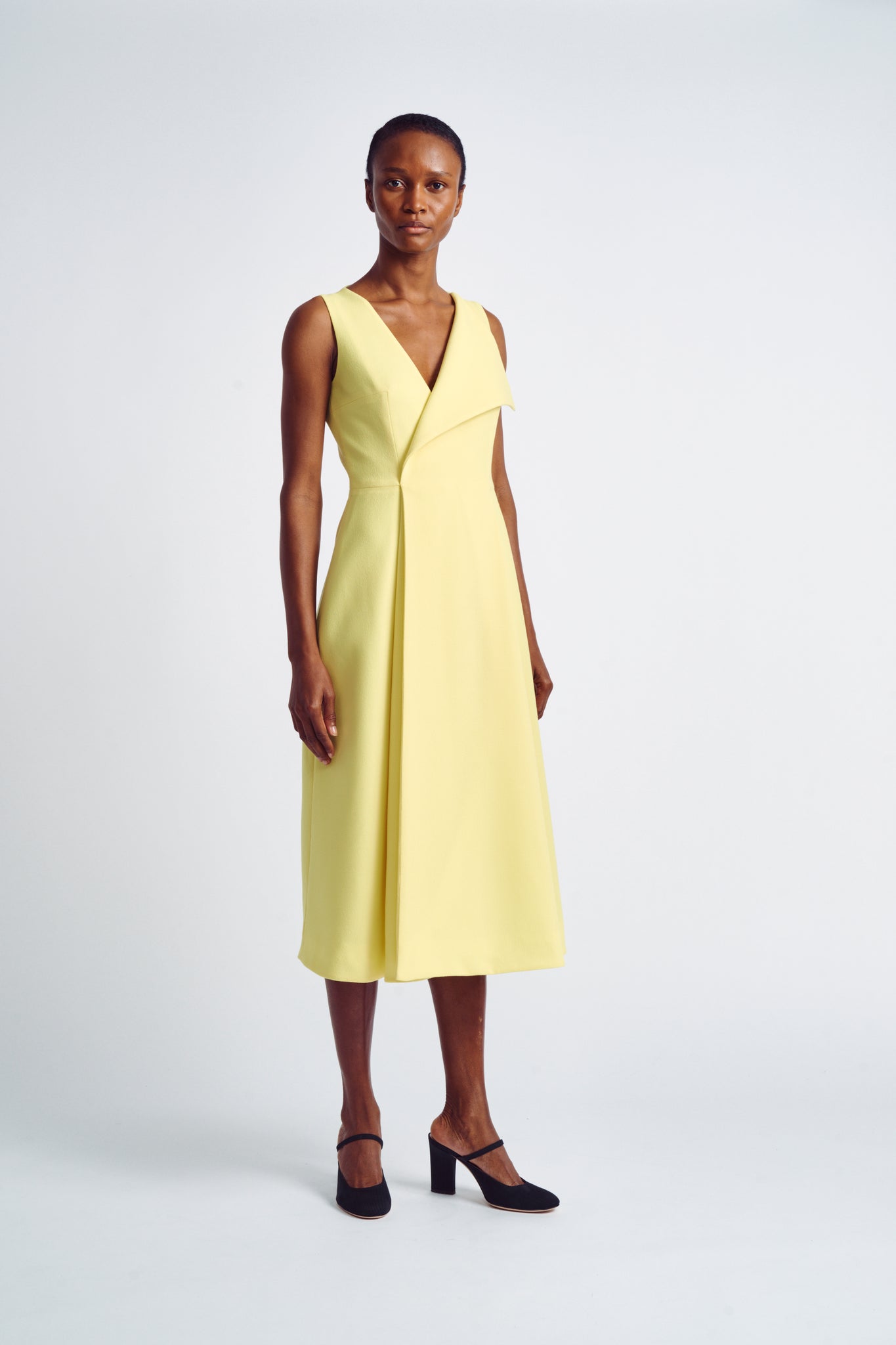 Briar Dress | Lemon Sleeveless Coat Dress | Emilia Wickstead