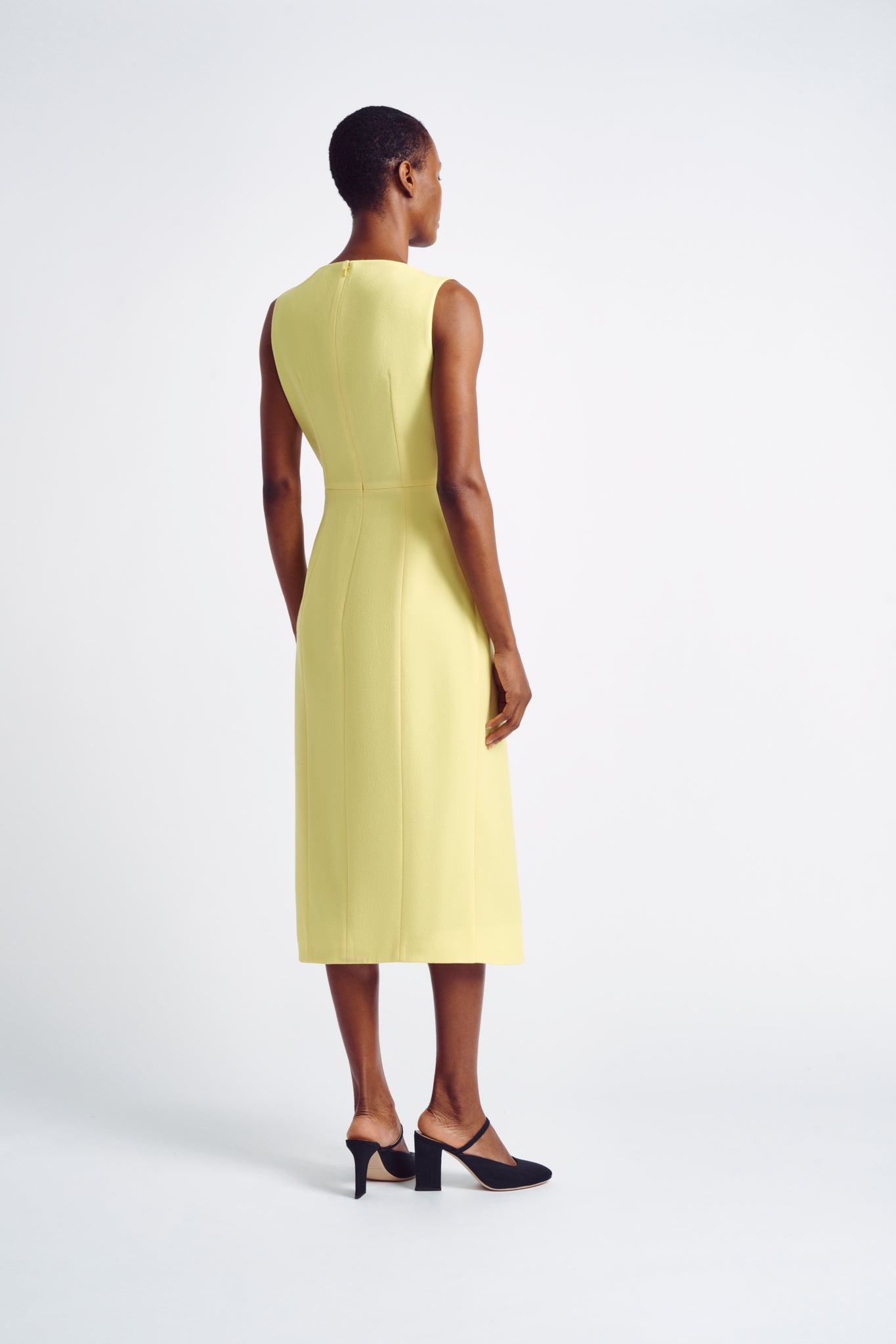 Briar Dress | Lemon Sleeveless Coat Dress | Emilia Wickstead