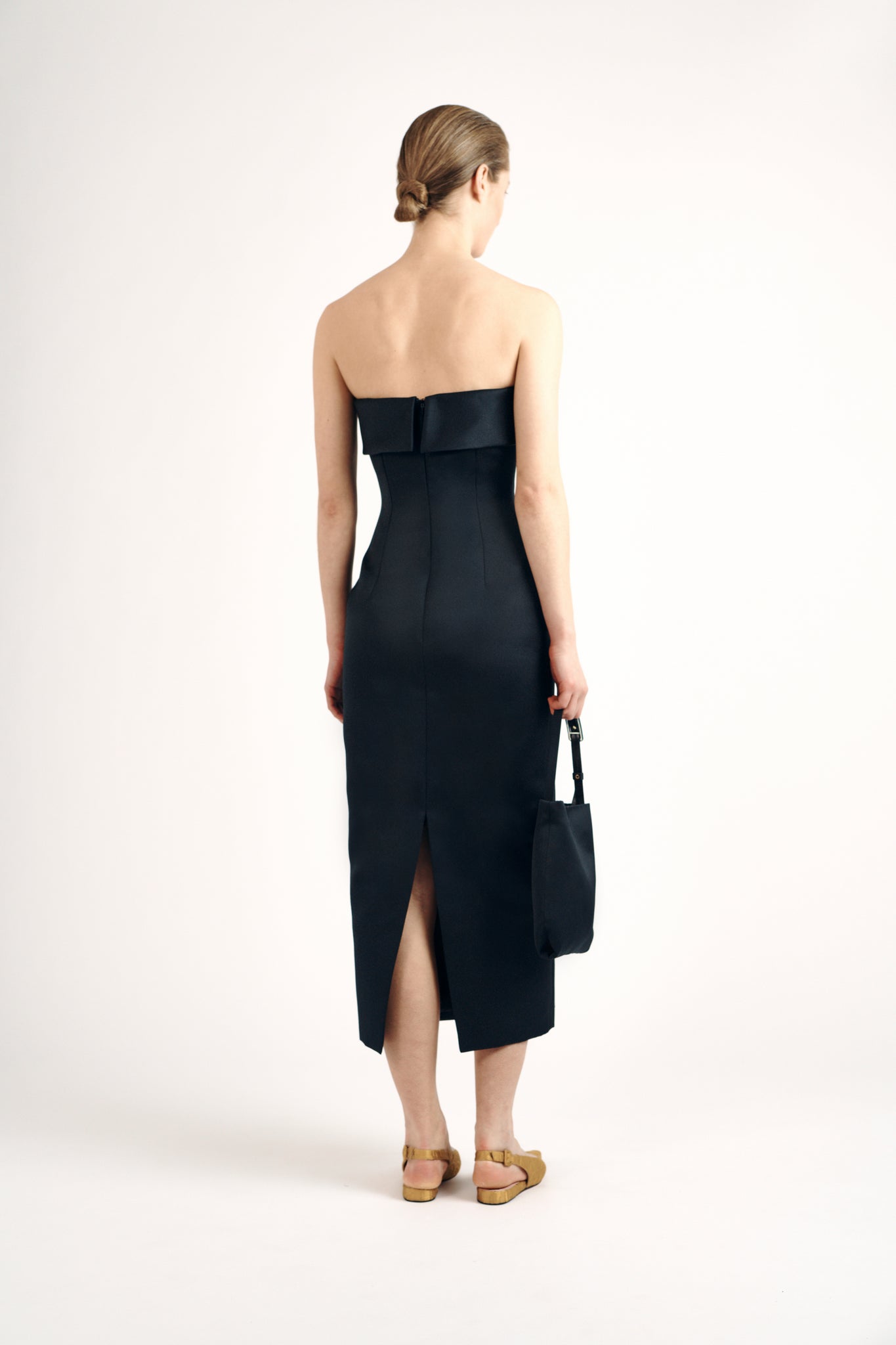 Keeley Dress| Black Duchess Satin | Emilia Wickstead