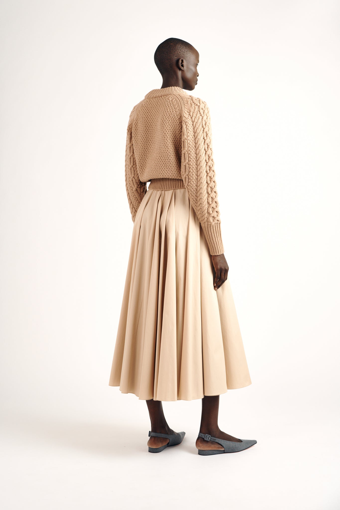 Emory Sweater| Beige Wool | Emilia Wickstead