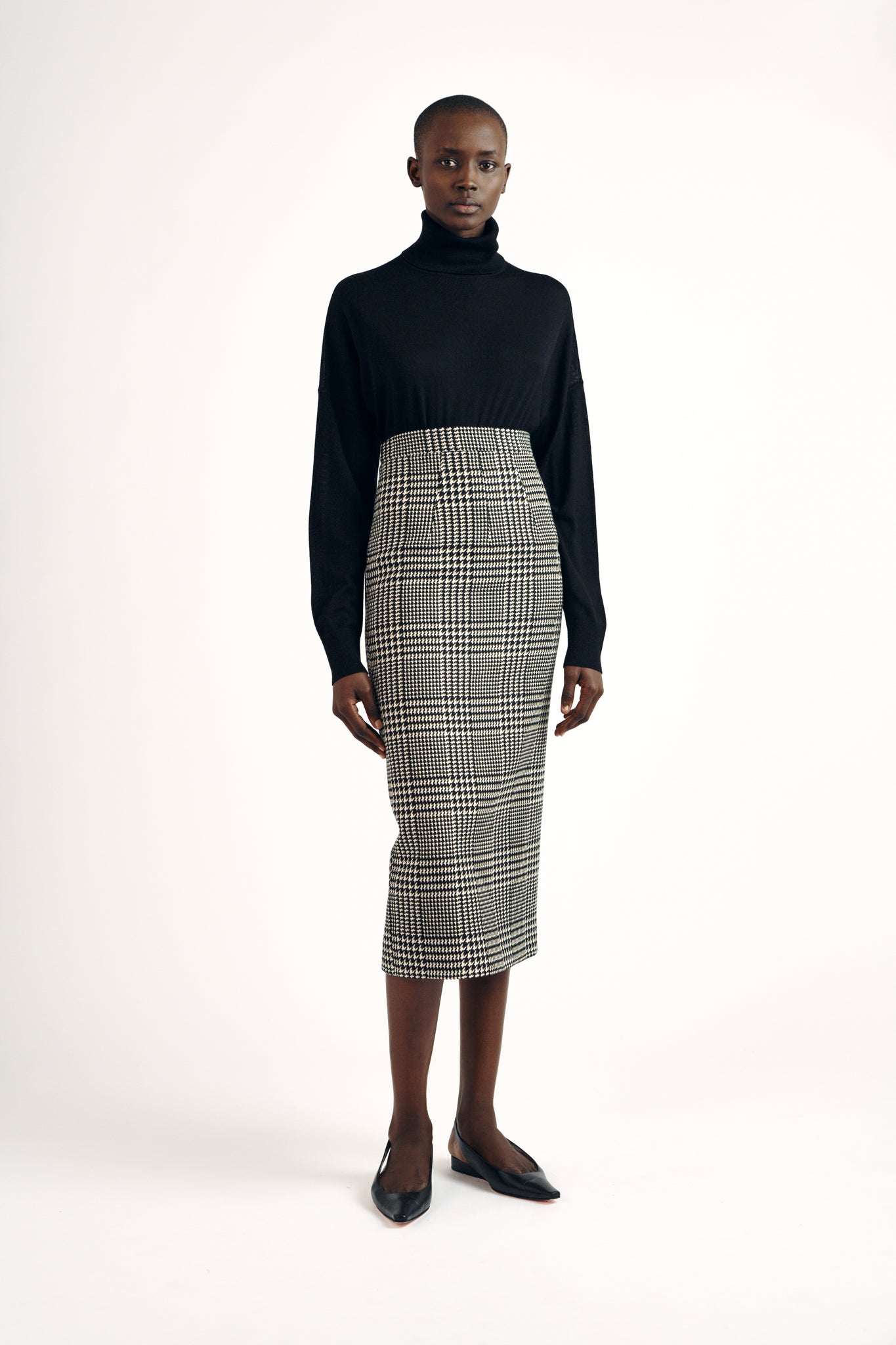 Lorelei Skirt| Check Multi Merino Wool | Emilia Wickstead