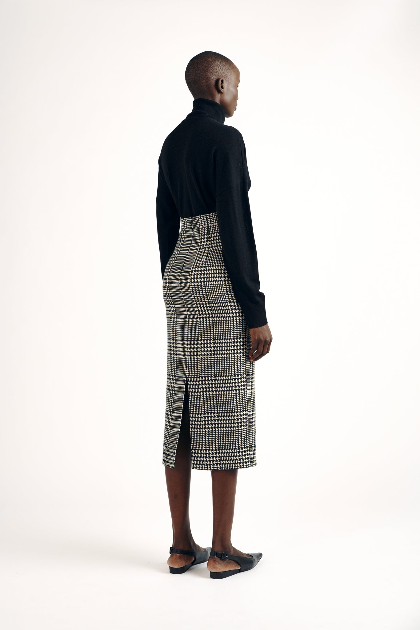 Lorelei Skirt| Check Multi Merino Wool | Emilia Wickstead