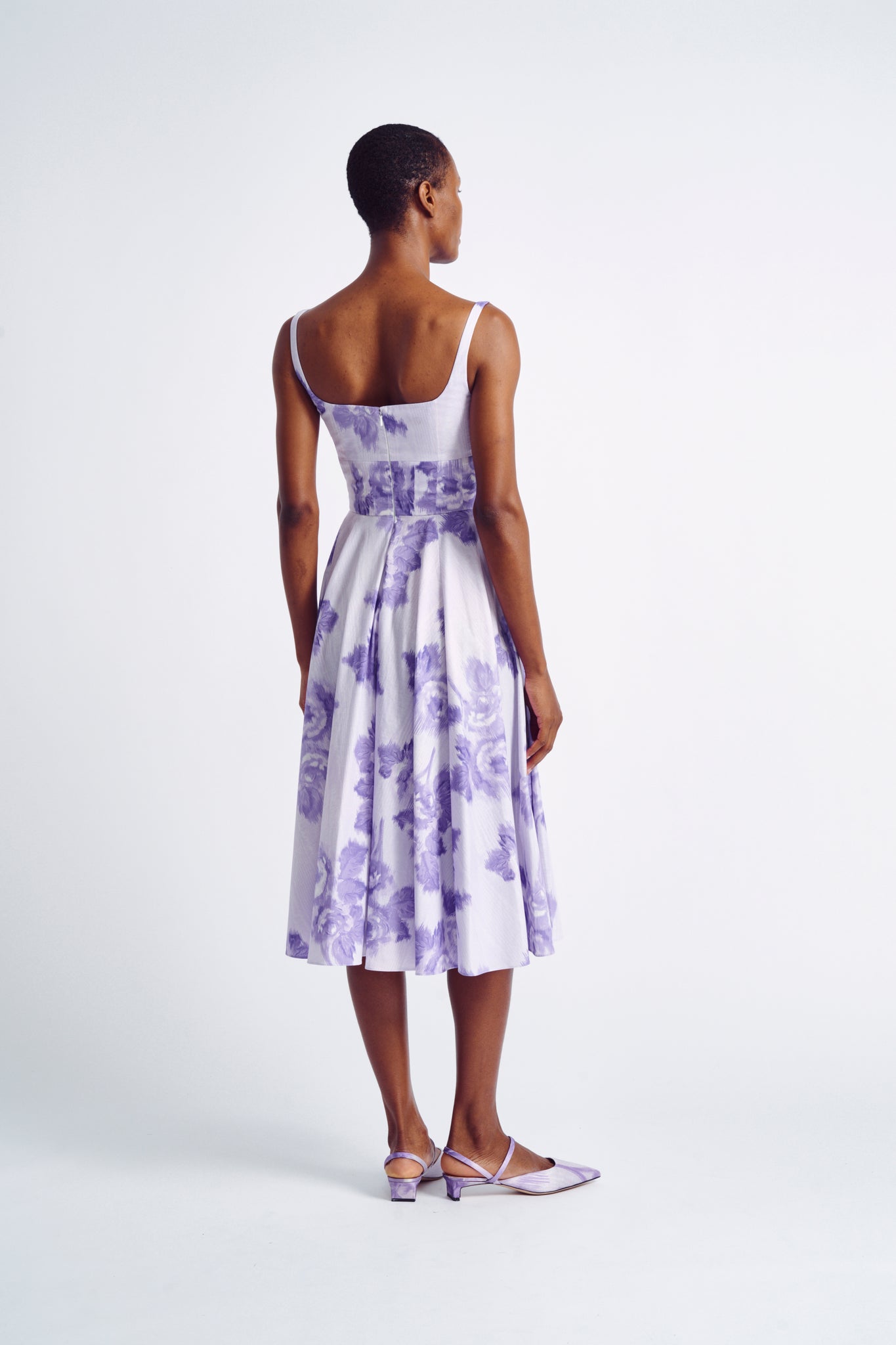 Mona Dress | Lilac Floral Printed Cotton Sun Dress | Emilia Wickstead