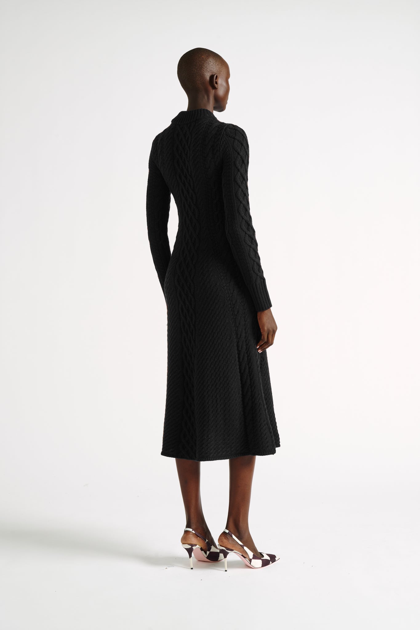 Soraya Dress | Black Cable Knit Dress | Emilia Wickstead Soraya Dress | Black Cable Knit Dress | Emilia Wickstead